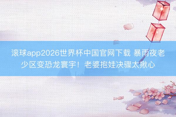 滚球app2026世界杯中国官网下载 暴雨夜老少区变恐龙寰宇!老婆抱娃决骤太揪心