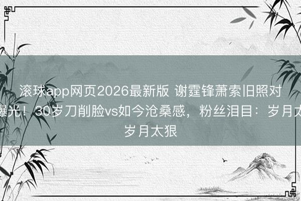 滚球app网页2026最新版 谢霆锋萧索旧照对比曝光!30岁刀削脸vs如今沧桑感,粉丝泪目:岁月太狠
